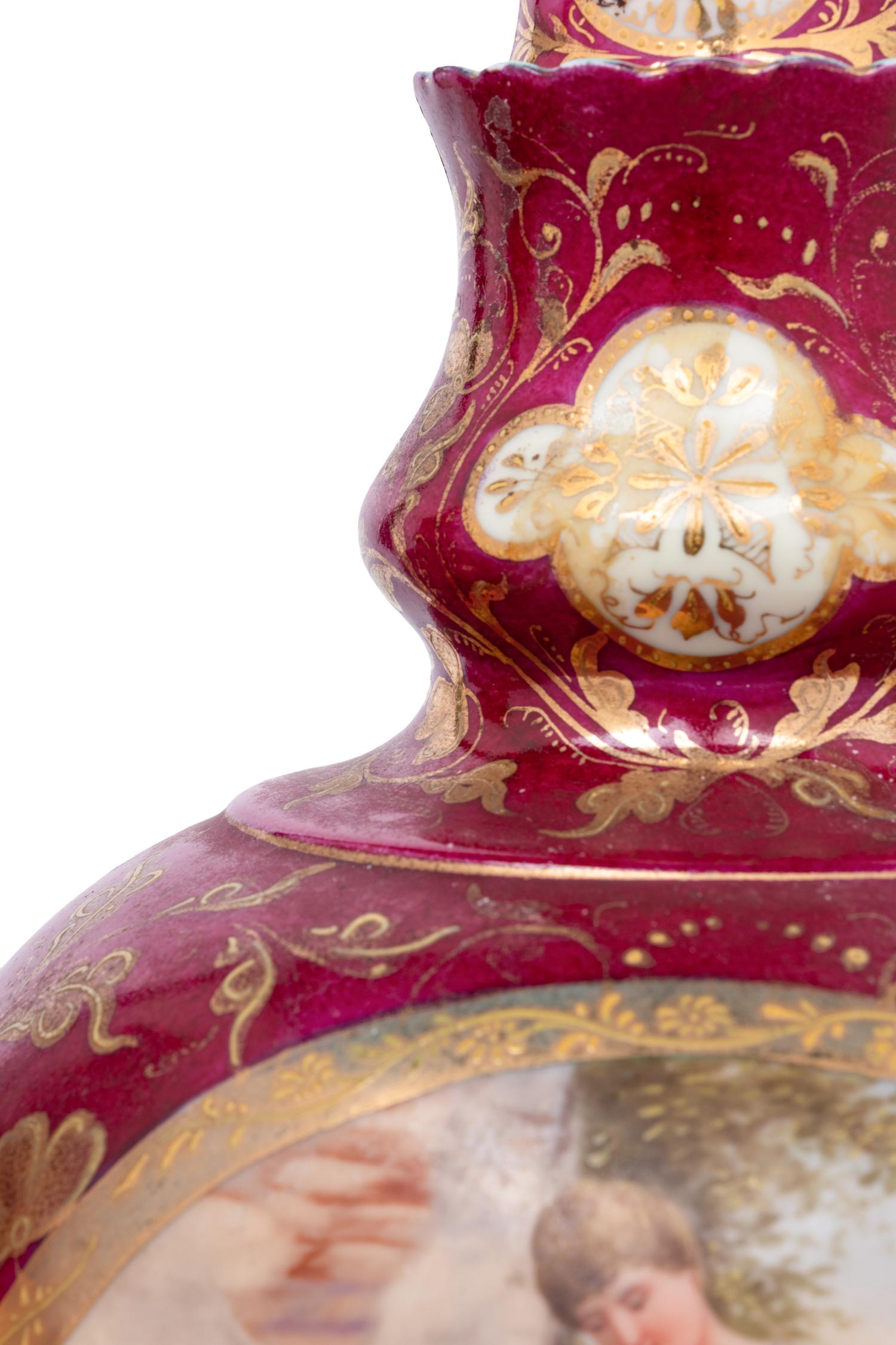 A Pair of Vienna Porcelain Urns