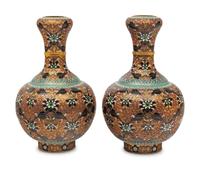 A Pair of Chinese Cloisonné Vases