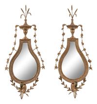 A Pair of George III Giltwood Girandole Mirrors