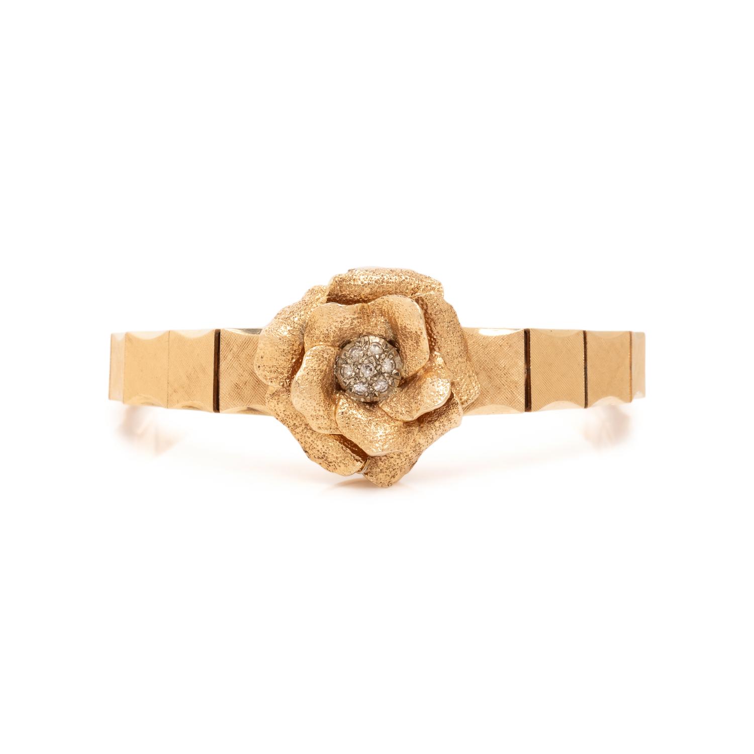 MOBA, 14K YELLOW GOLD AND DIAMOND SURPRISE WATCH