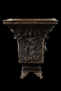 A Japanese Bronze Flower Vase