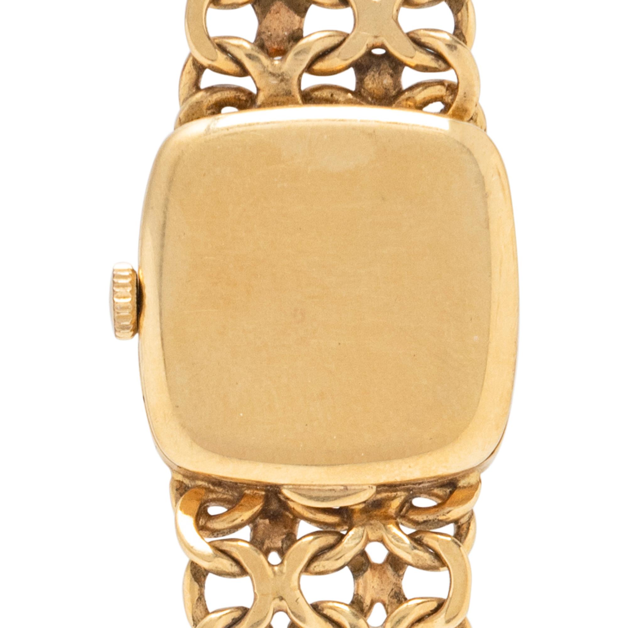 OMEGA FOR TIFFANY & CO., YELLOW GOLD WATCH