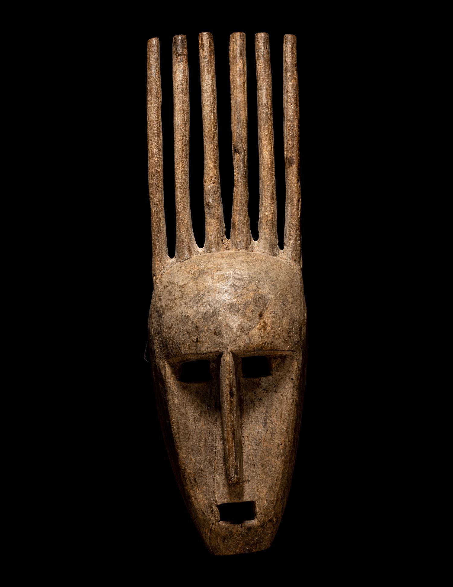Two Bamana Kore Society Wood Masks