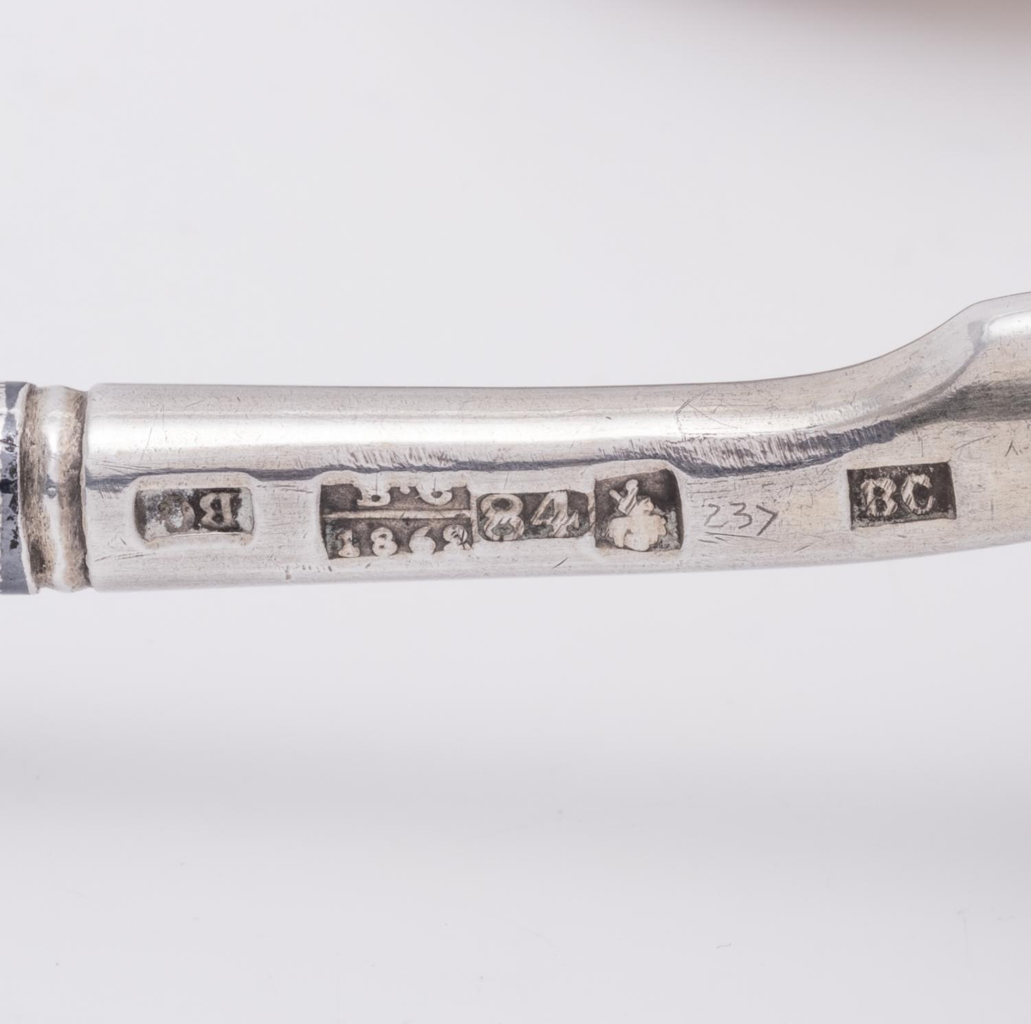 Three Russian Niello Silver Spoons