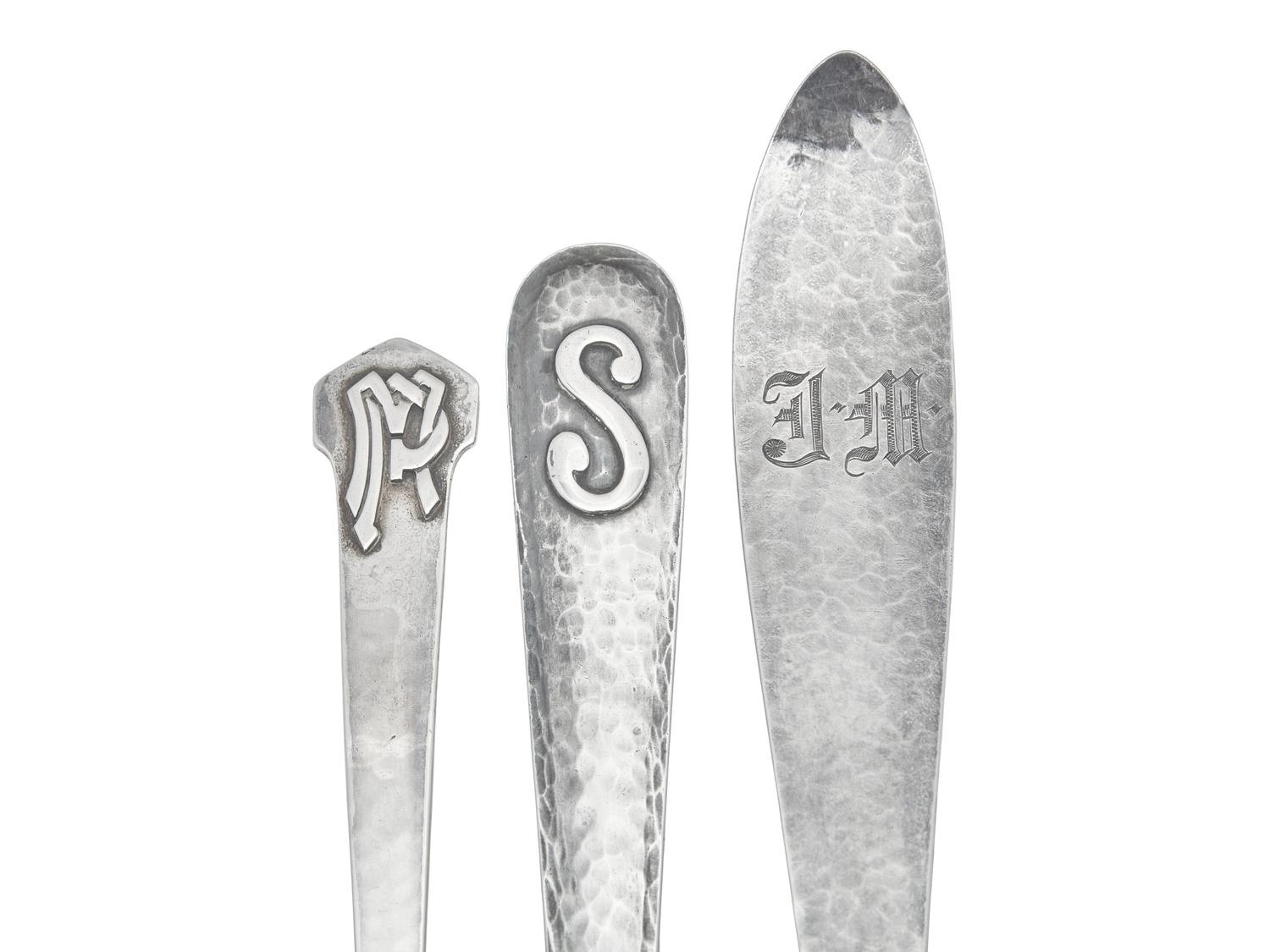 Five Arts & Crafts Silver Serving Utensils