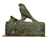 An Egyptian Bronze Falcon Coffin