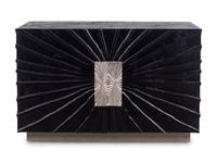 A Contemporary Ebonized Sculpture-Front Cabinet