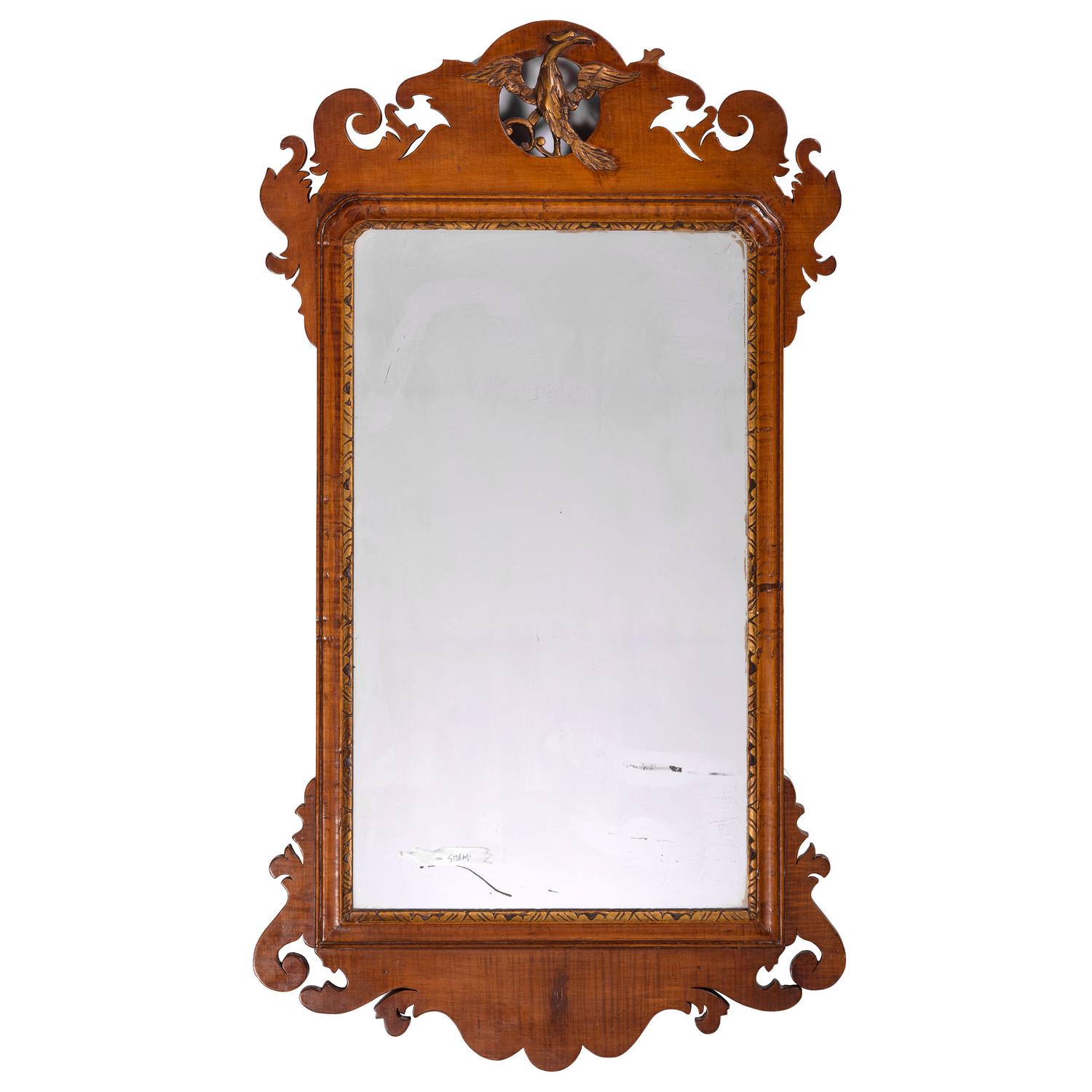 An American Parcel Gilt Mirror