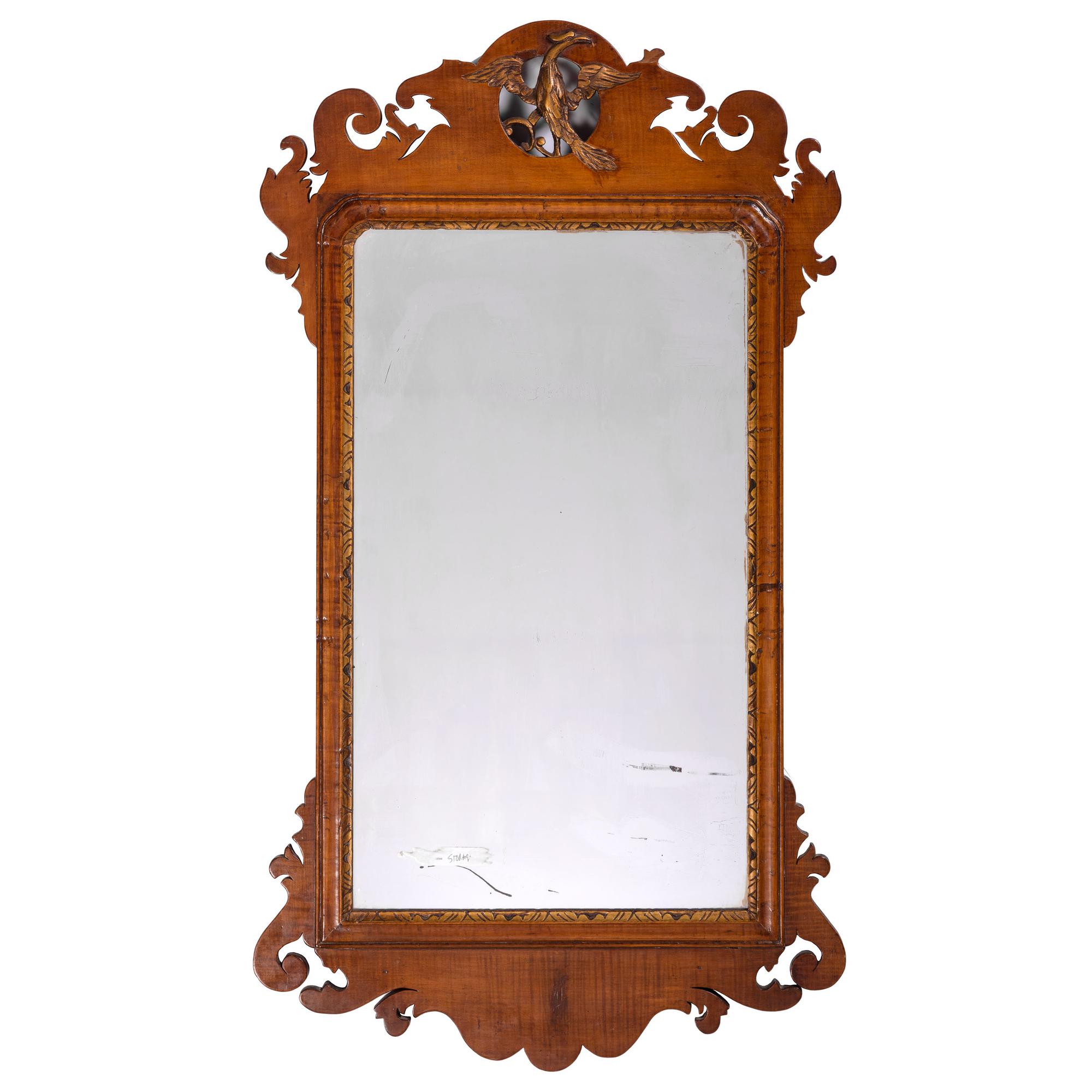 An American Parcel Gilt Mirror