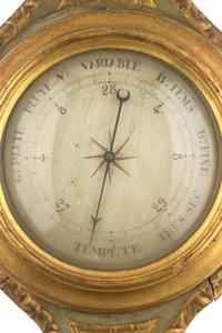A French Painted and Parcel Gilt Barometer