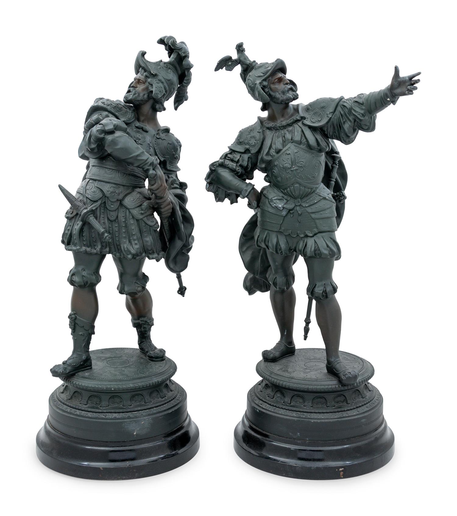 A Pair of Continental Cast Metal Figures