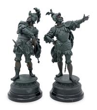 A Pair of Continental Cast Metal Figures