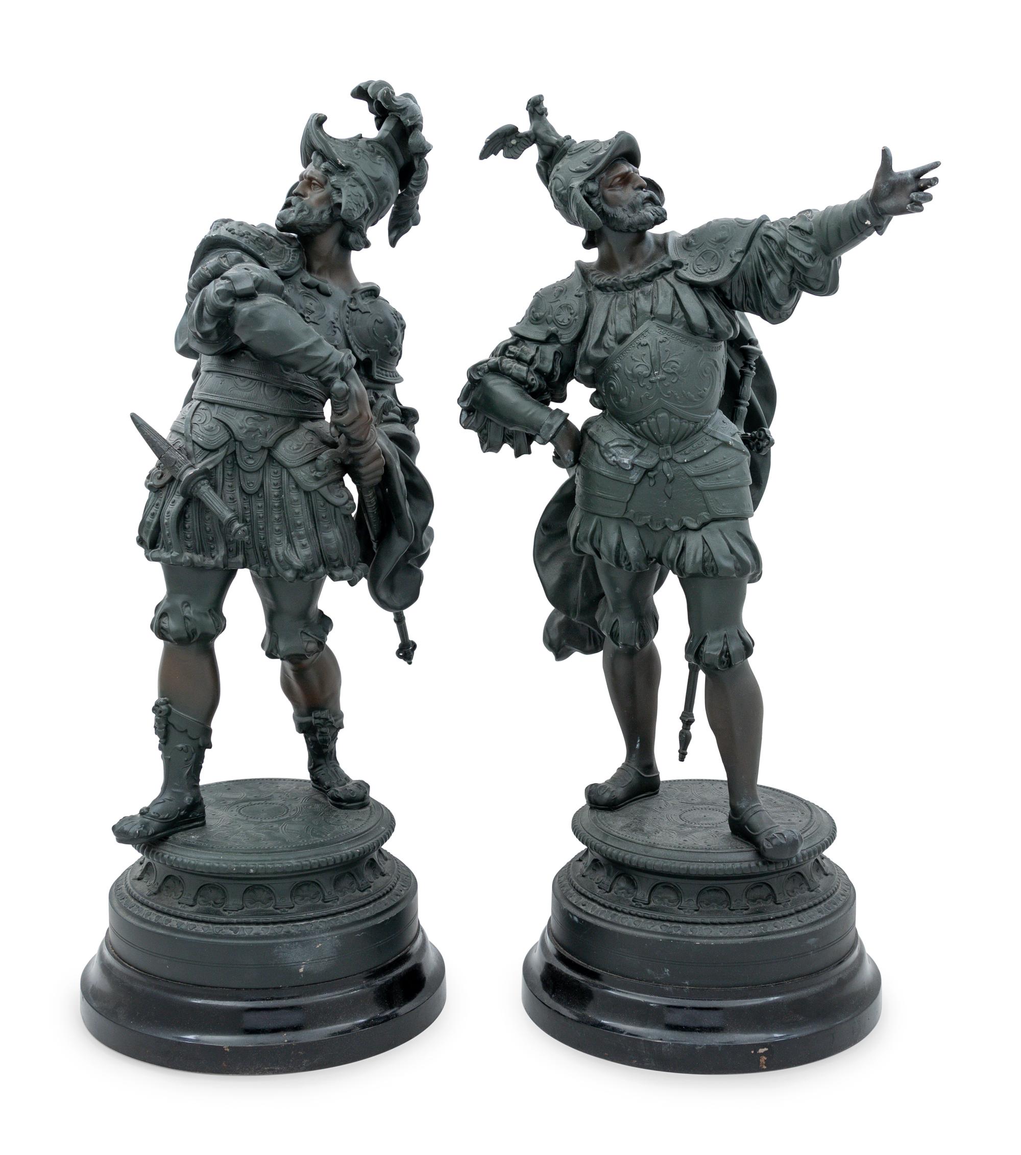 A Pair of Continental Cast Metal Figures