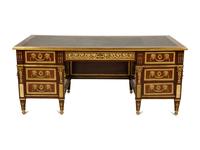 A Louis XVI Style Gilt Bronze Mounted Mahogany Bureau Plat
