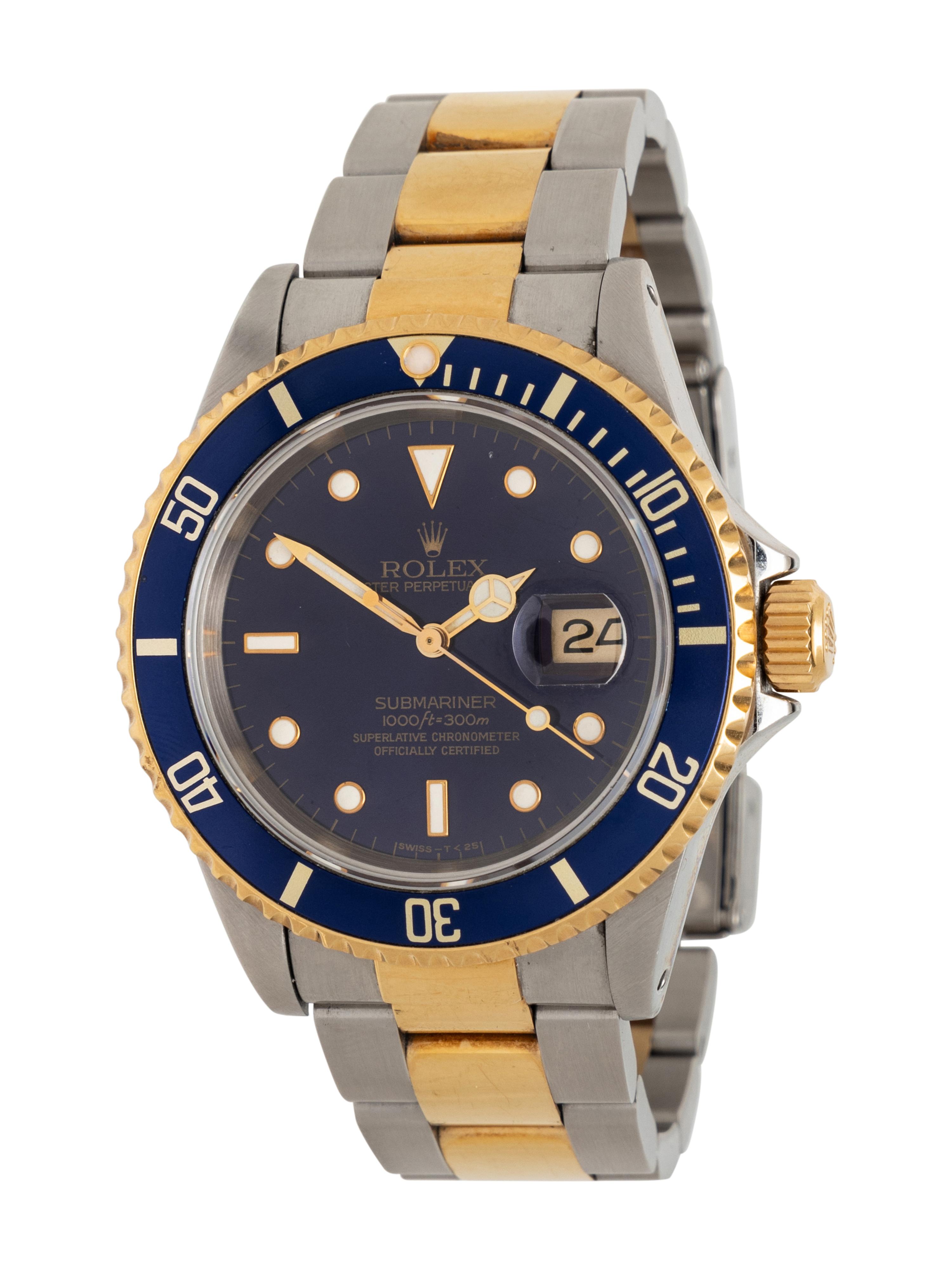 ROLEX, REF. 16613 STAINLESS STEEL AND 18K YELLOW GOLD 'SUBMARINER' WATCH