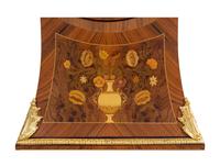 An Italian Gilt Metal Mounted Marquetry Tall Case Clock