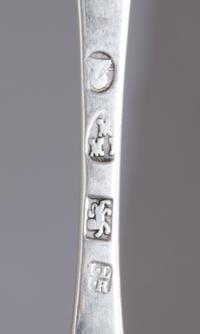 Nine English Silver Marrow Scoops, Various Makers, 18th/19th Century, together with ten English silver coffee spoons in two patterns, a
