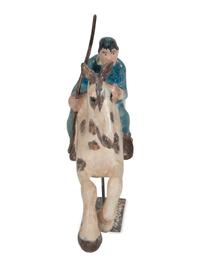 An American Folk Art Carved and Painted Horse and Rider