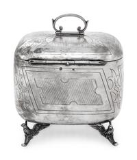 An Austrian Silver Tea Caddy