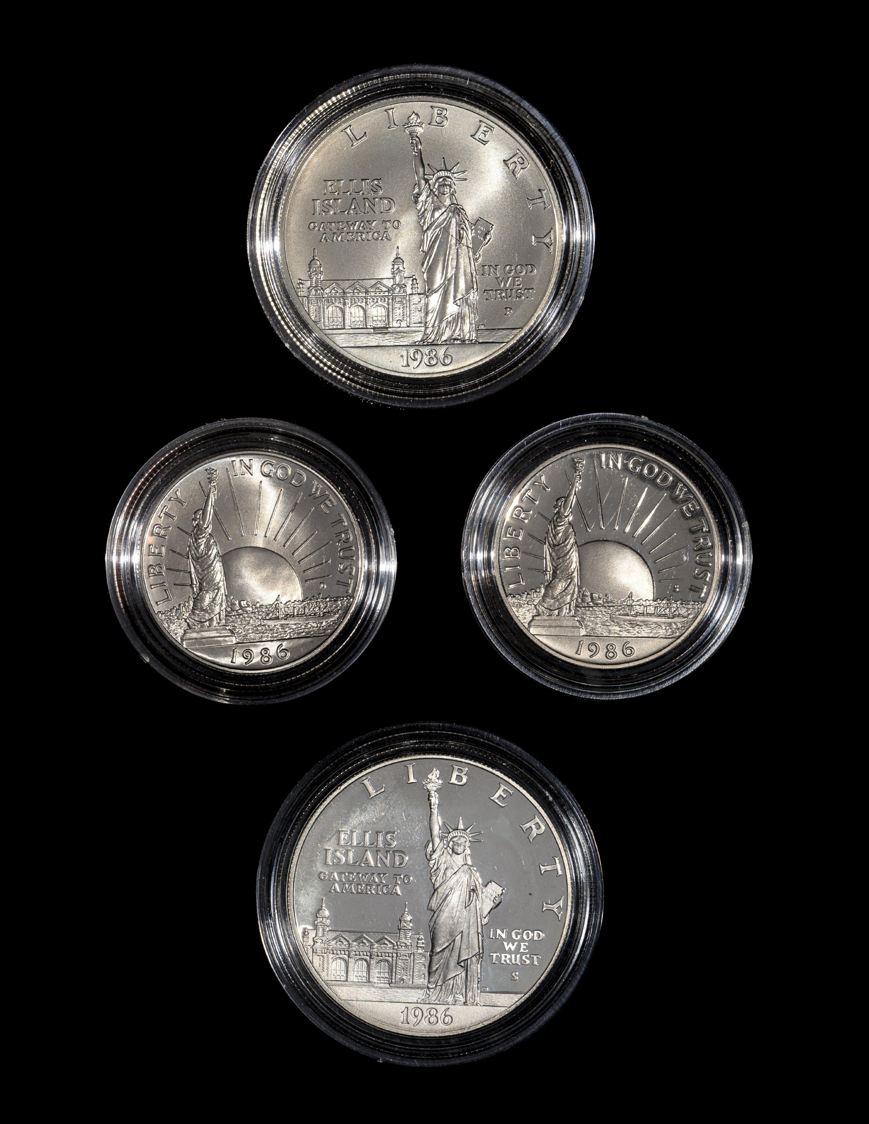 *A Group of Two United States 1986 Ellis Island Commemotative Two-Coin Sets