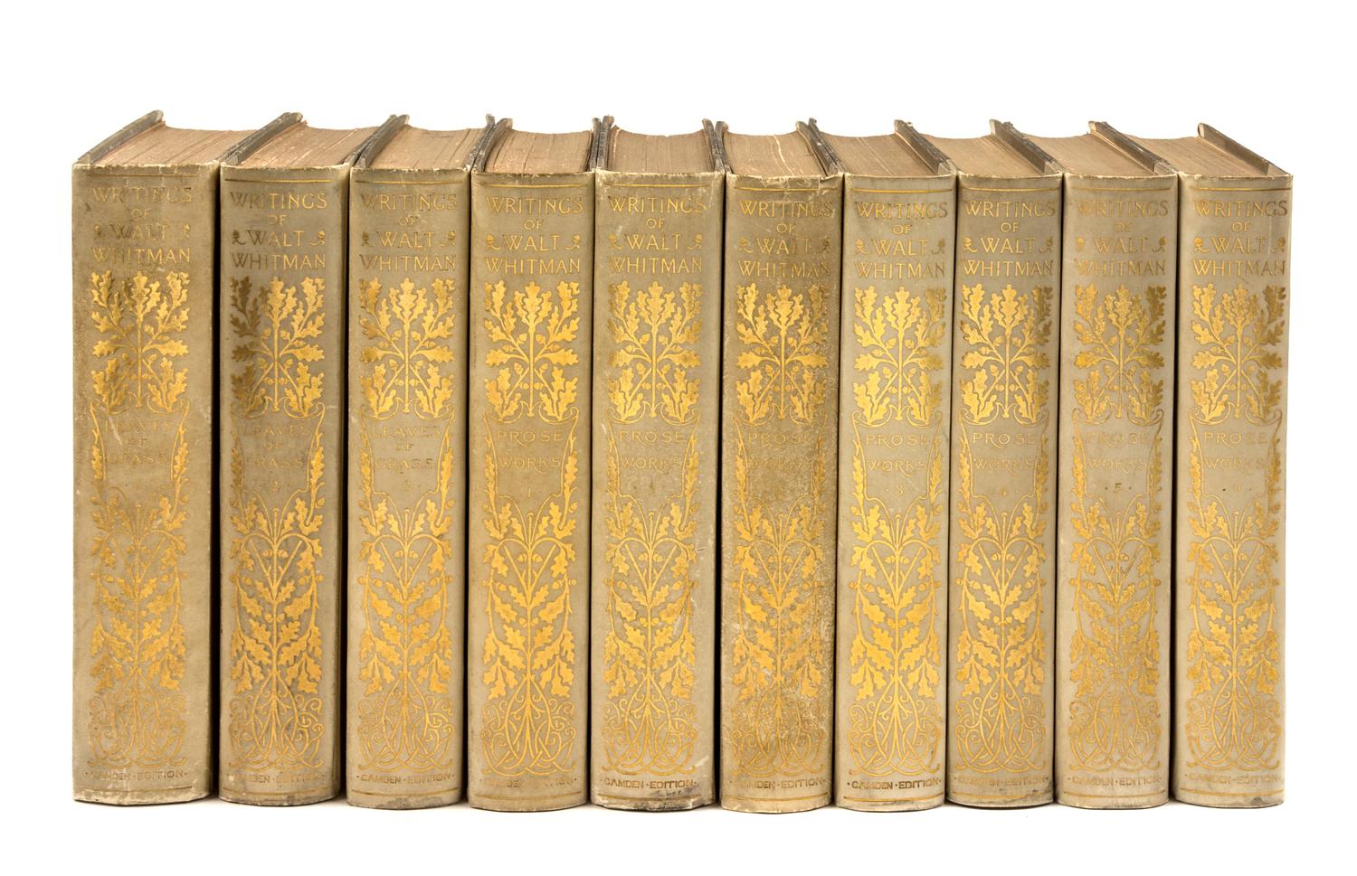 WHITMAN, Walt (1819-1892). The Complete Writings of Walt Whitman . New York and London: G.P. Putnam's Sons for the Knickerbocker Press, 1902.