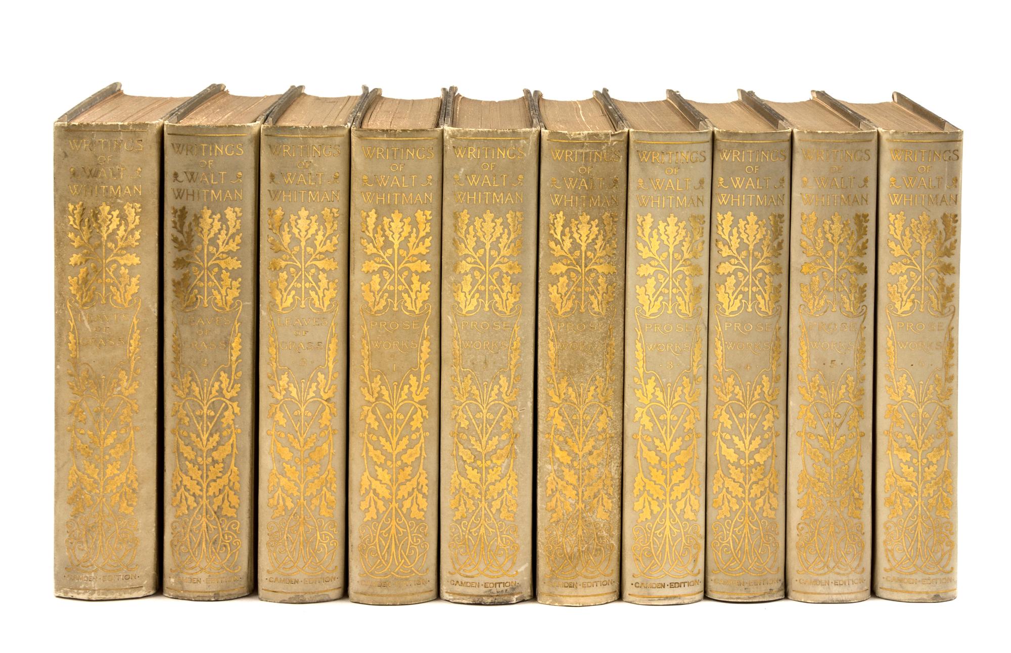 WHITMAN, Walt (1819-1892). The Complete Writings of Walt Whitman . New York and London: G.P. Putnam's Sons for the Knickerbocker Press, 1902.