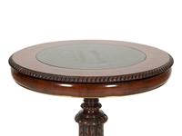 A Regency Style Mahogany and Rosewood Crossbanded Center Table with Inset Marble Top