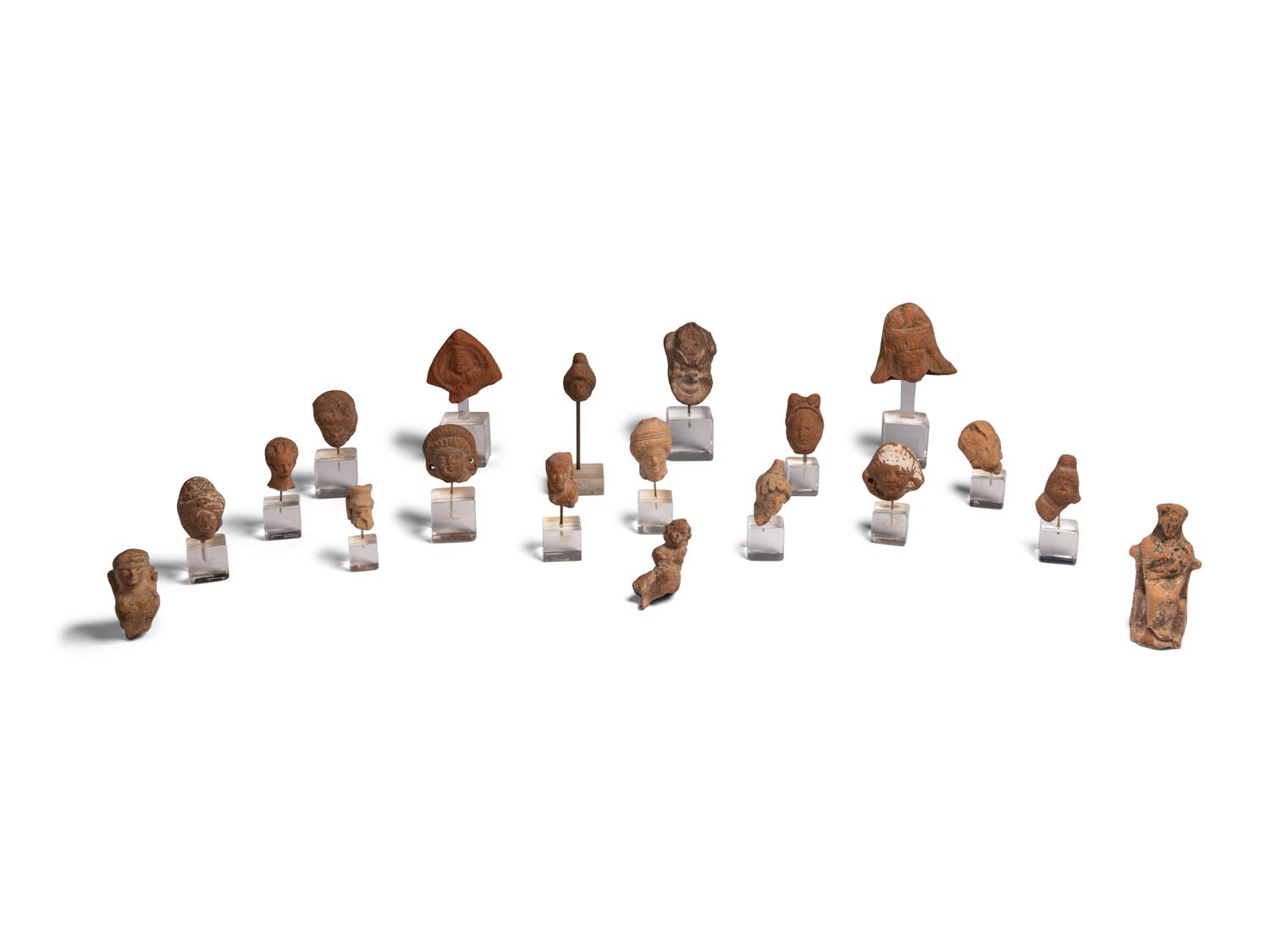 Nineteen Greco-Roman Terracotta Heads and Figures