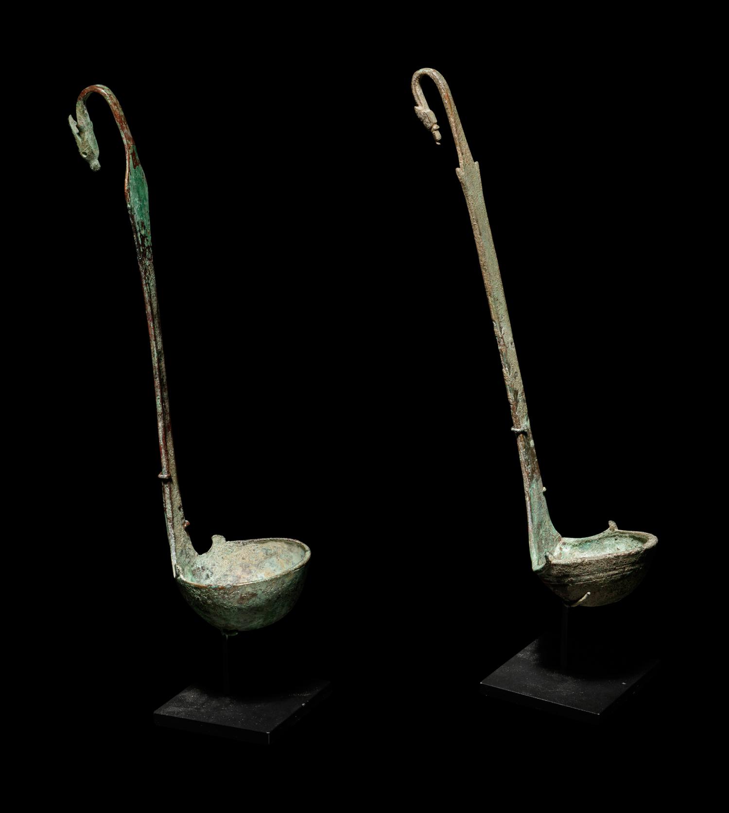 A Pair of Roman Bronze Ladles
