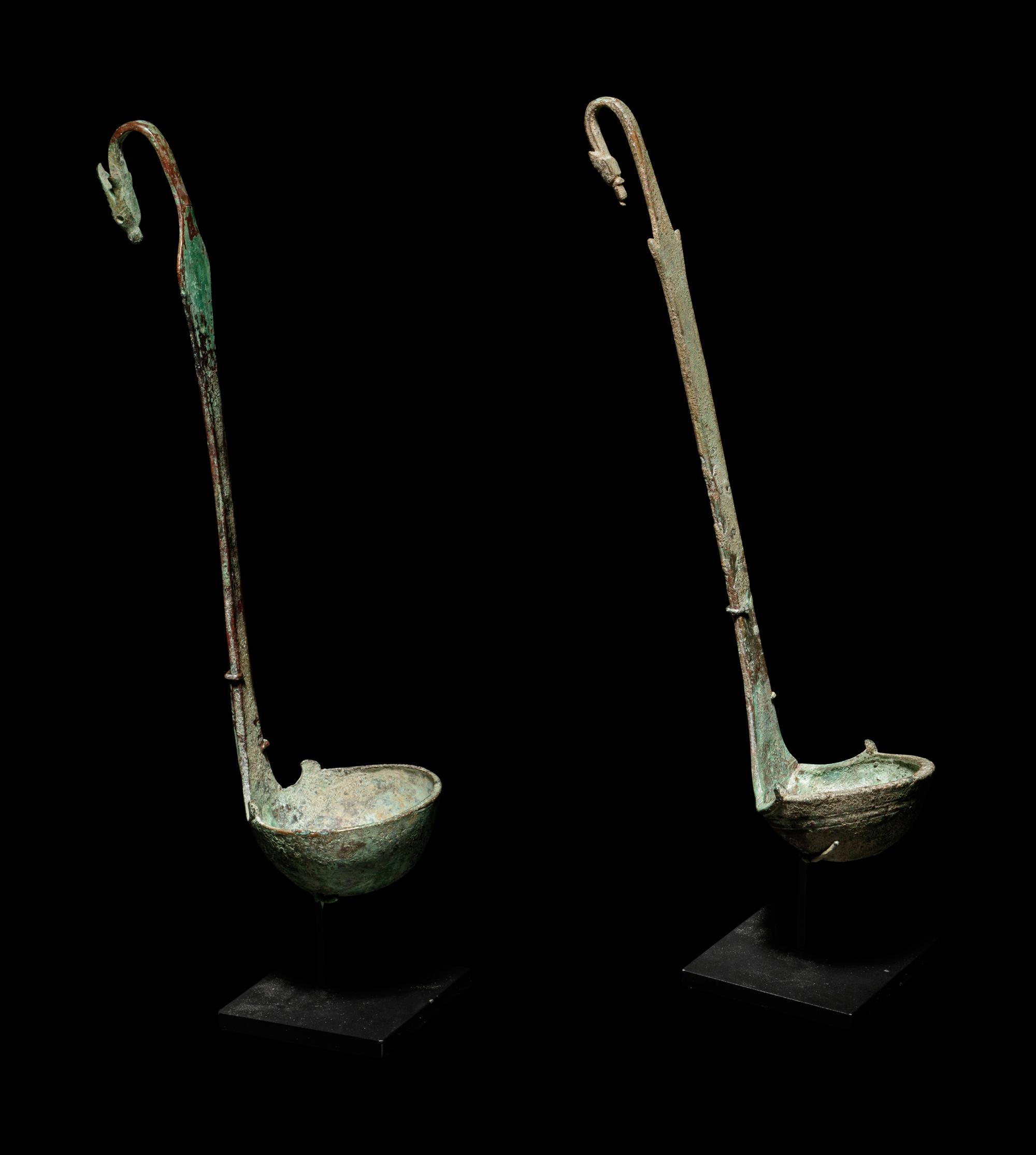 A Pair of Roman Bronze Ladles