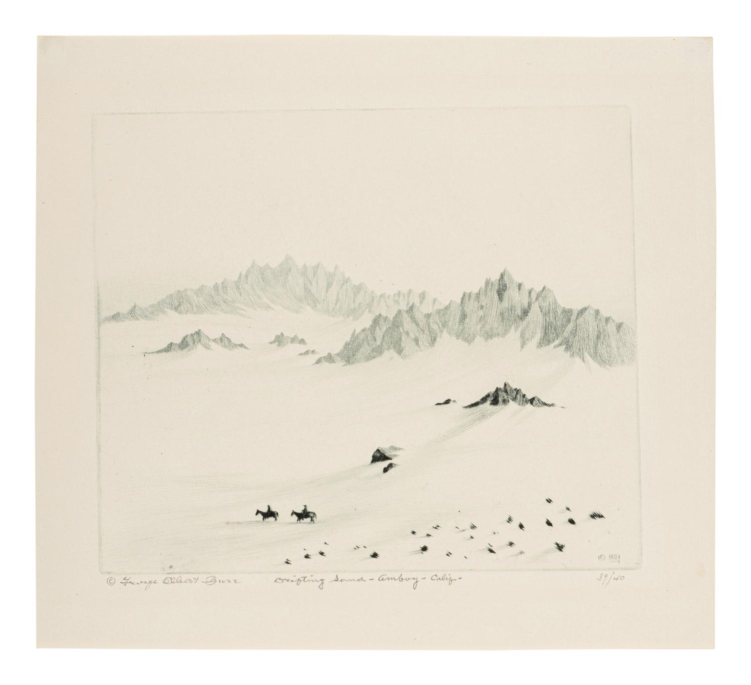 Three Works: Whirlwinds, Mojave Desert, Calif-, Desert Dunes and Drifting Sand - Amboy, Calif-