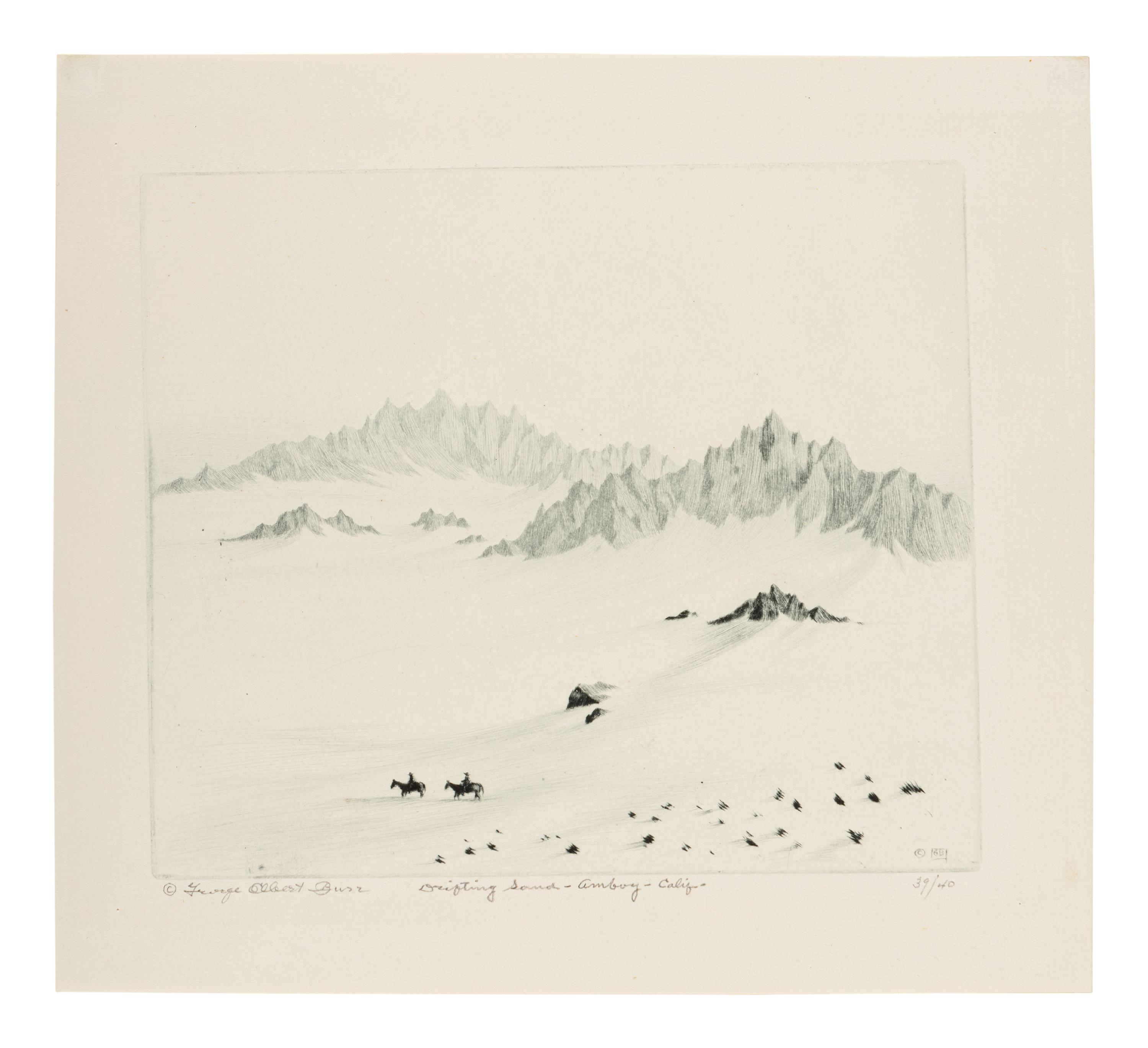 Three Works: Whirlwinds, Mojave Desert, Calif-, Desert Dunes and Drifting Sand - Amboy, Calif-