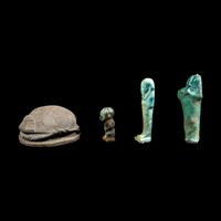 A Group of 5 Egyptian Stone and Faience Amulets