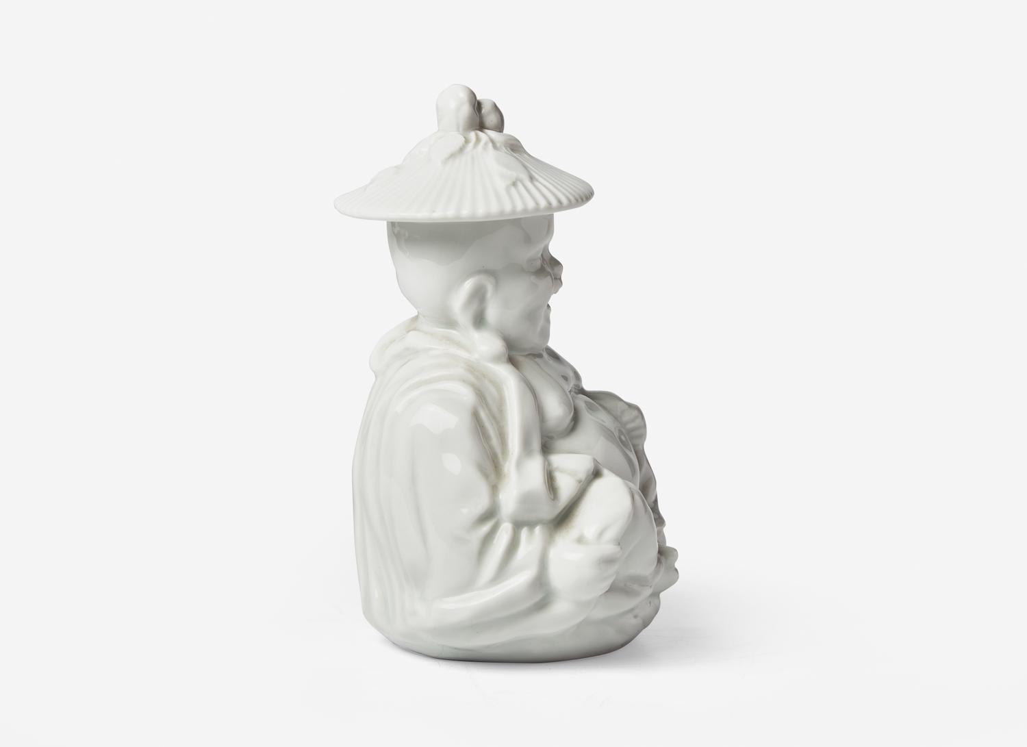 Two Pairs of Chinese Porcelain Figures of Parrots and A Chinese Style White Glazed Porcelain 'Pagoda' Figure