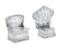 Two Russian Silver Throne Salts