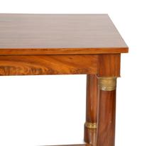 A French Empire Gilt Bronze Mounted Mahogany Table