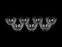 A Set of Eight Baccarat Cut Glass Dessert Bowls