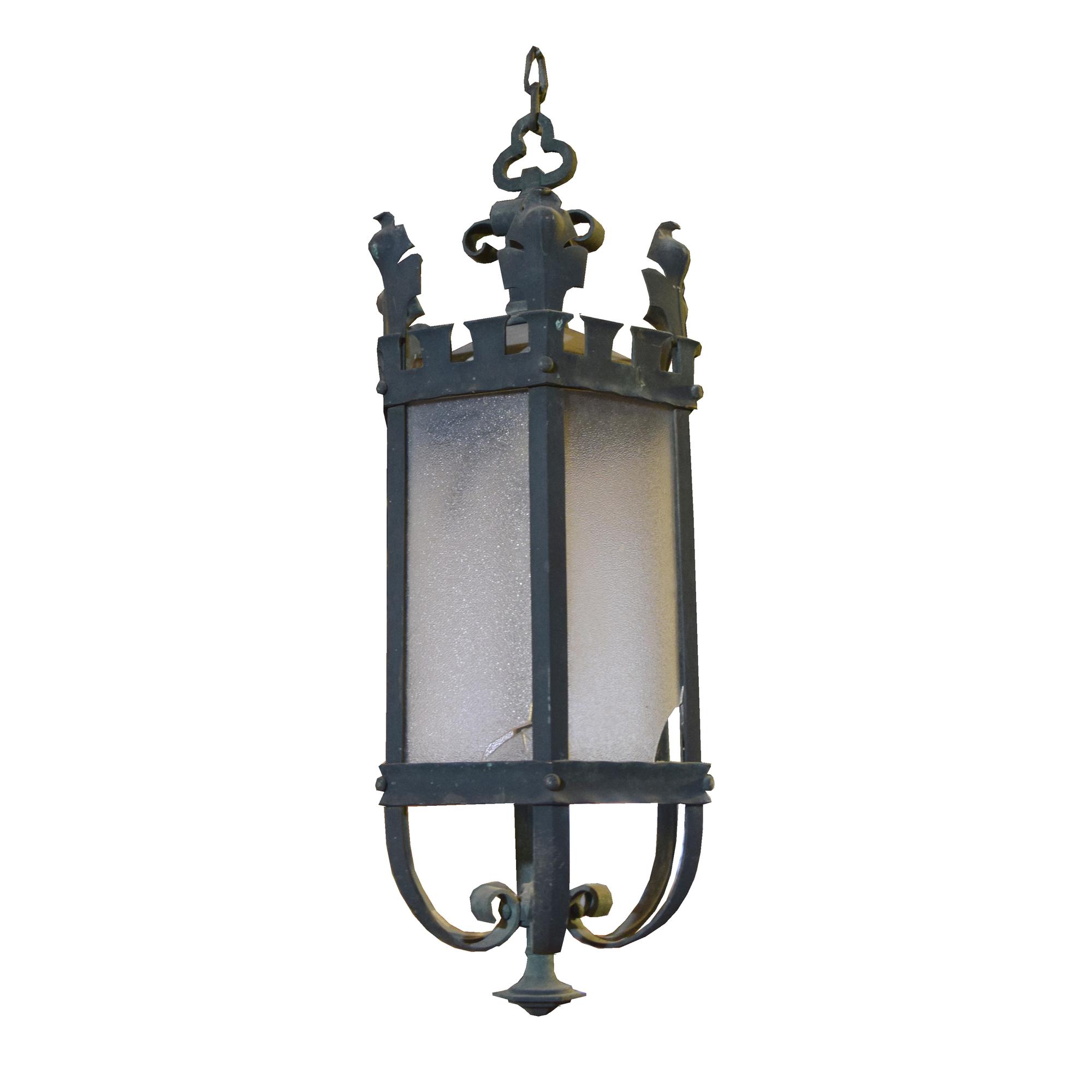 A Bronze Light Fixture 10.5" W x 10.5" D x 28" H — Argentina, Circa 1920