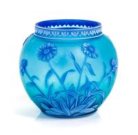 Thomas Webb & Sons, LATE 19TH CENTURY, a cameo glass vase, of ovoid form with floral decoration