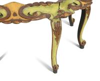 An Italian Painted Low Coffee Table with Mirror Inset Top