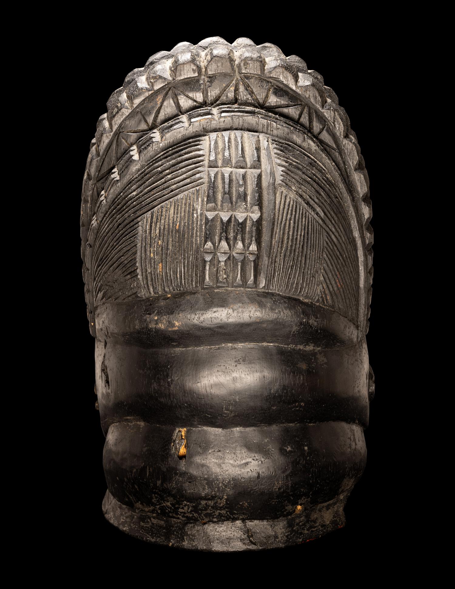 A Mende Wood Helmet Mask