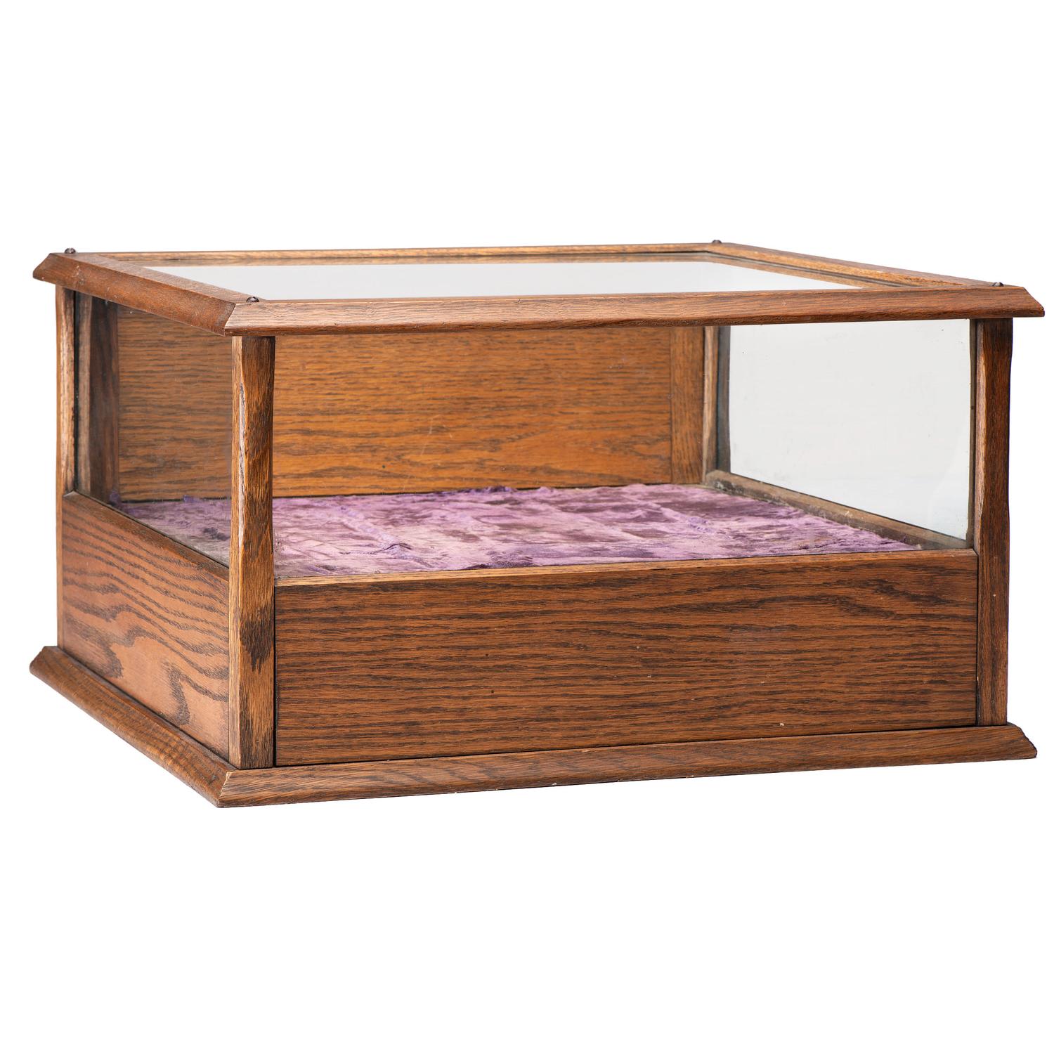 A Wooden Frame Countertop Display Case