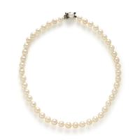 Cultured Pearl and Sapphire Necklace
