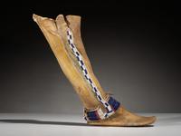Apache Beaded Hide Leggings and Moccasins