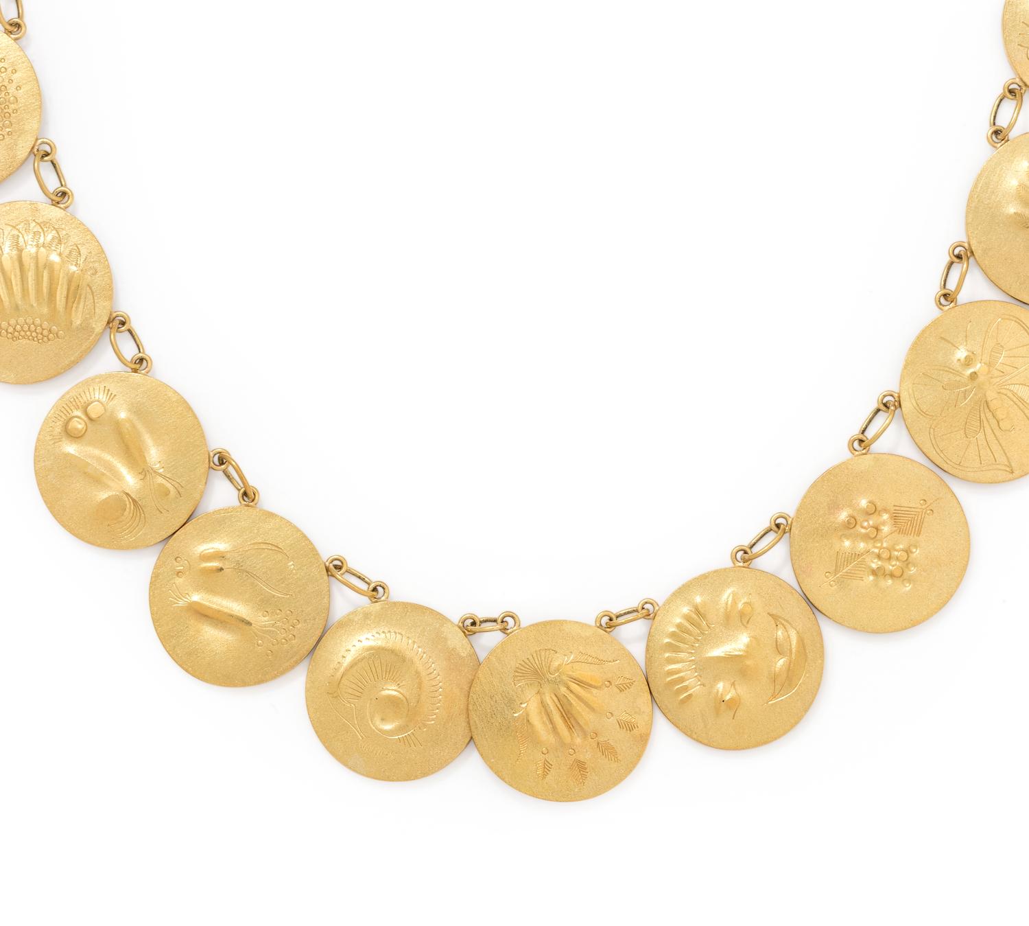 MODERNIST, YELLOW GOLD NECKLACE