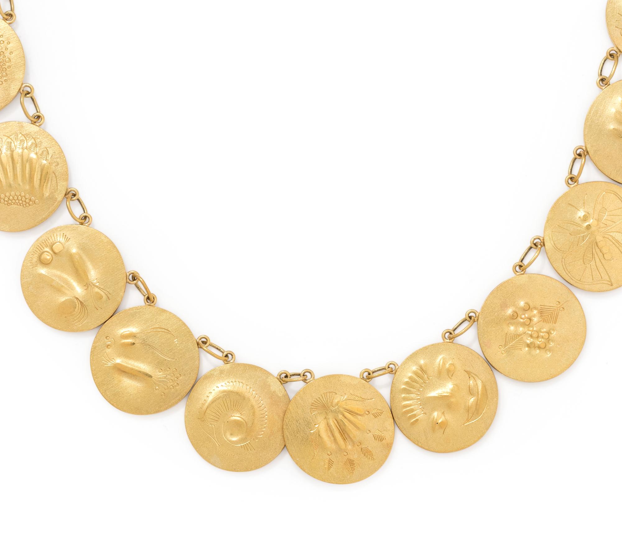 MODERNIST, YELLOW GOLD NECKLACE