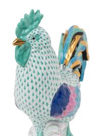 A Large Herend Porcelain Rooster