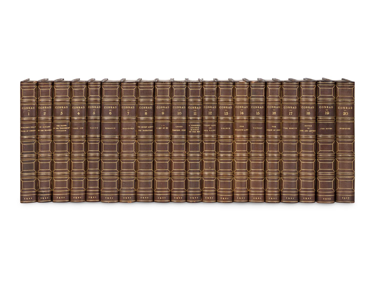 [BINDINGS]. CONRAD, Joseph (1857-1924). Works . London: William Heinemann, 1921-1927.