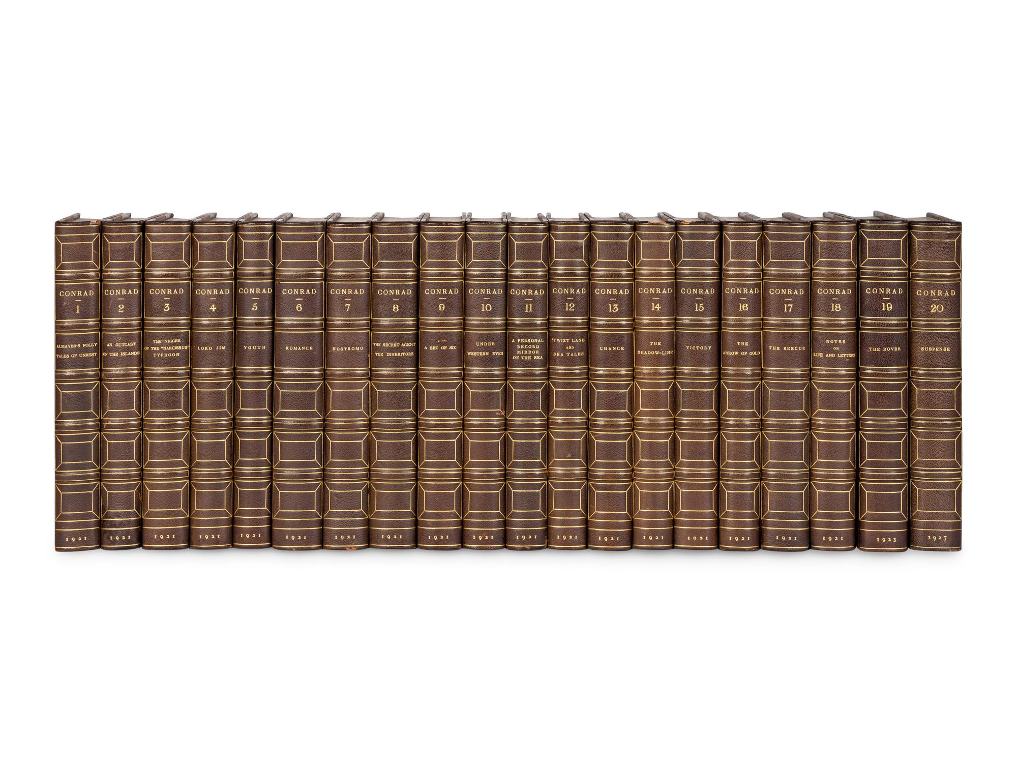 [BINDINGS]. CONRAD, Joseph (1857-1924). Works . London: William Heinemann, 1921-1927.