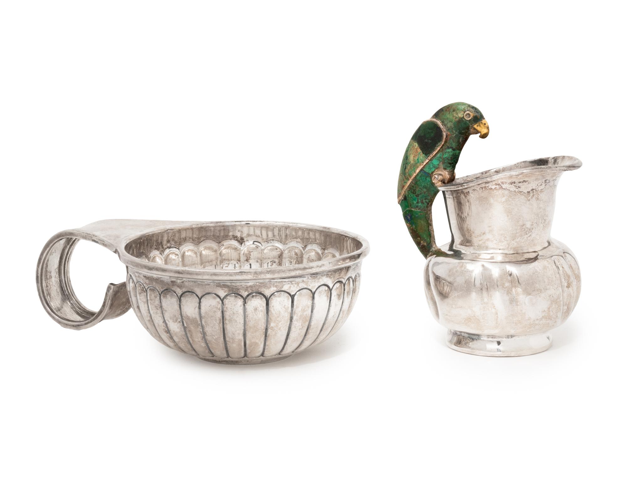 Two Mexican Silver Table Articles